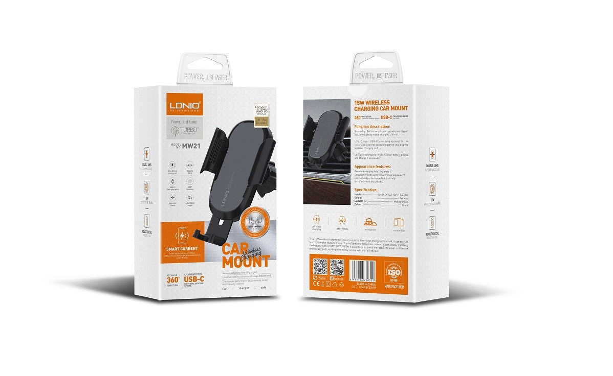 LDNIO Wireless Charging Car Phone Holder LDNIO Wireless Charging Car Phone Holder